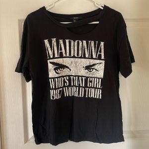 Forever 21 Madonna Black Tshirt